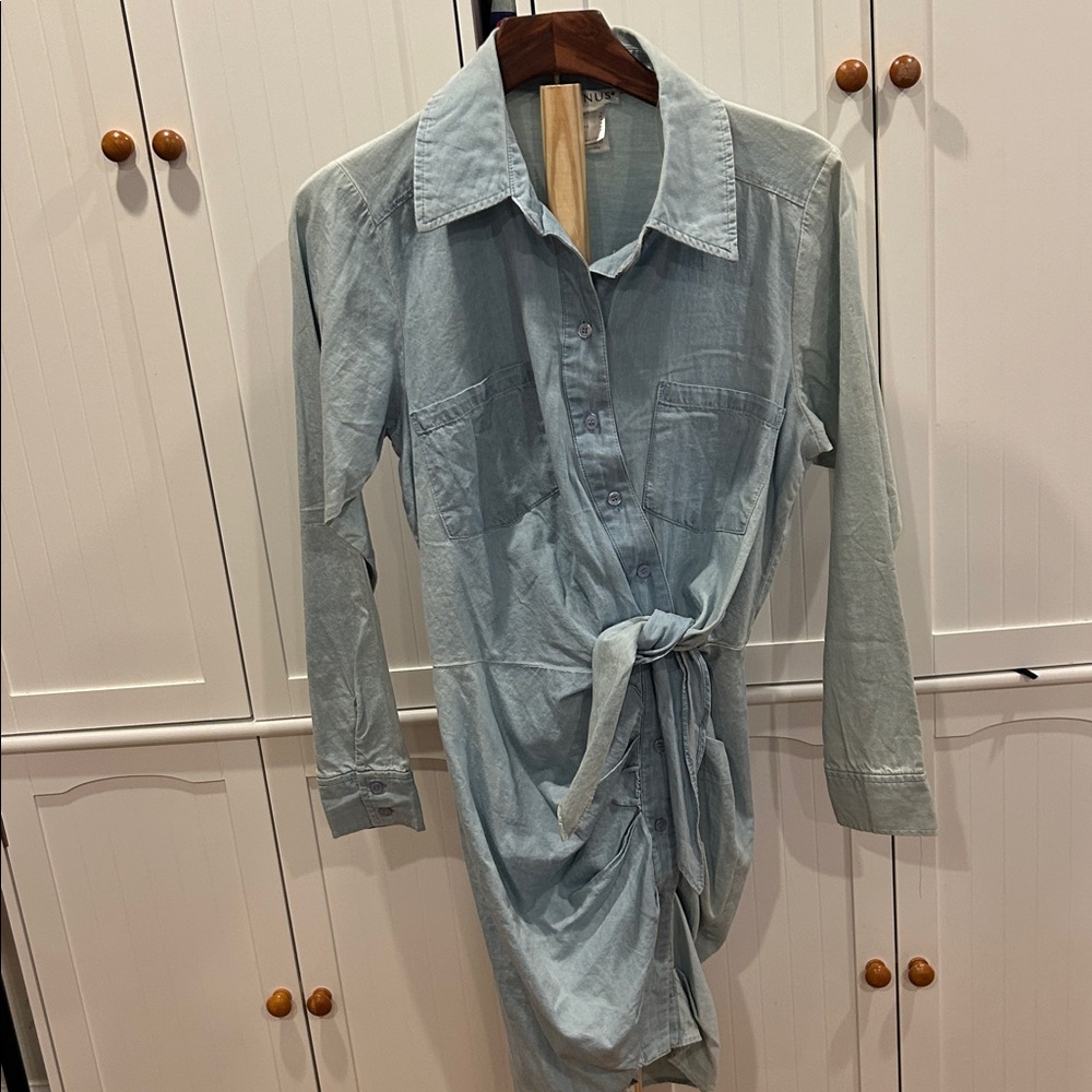 VENUS Sky Blue Shirt Dress